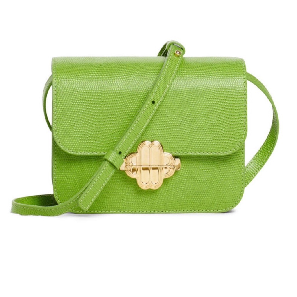 Maje Lizard Effect Leather Crossbody Bag